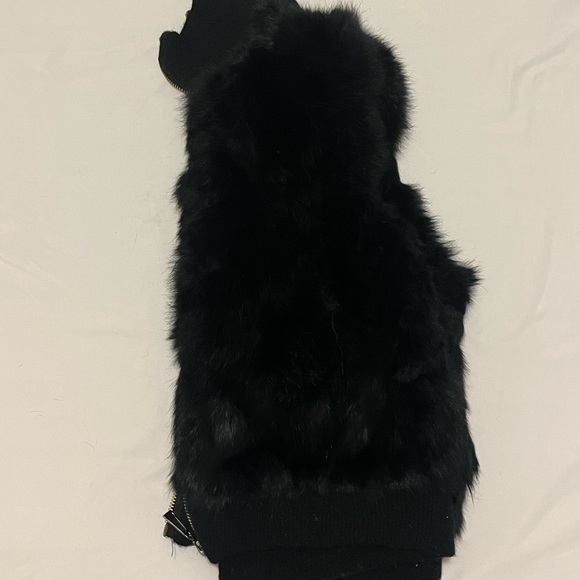 VINTAGE - BLACK FOX FUR VEST - Picture 3 of 7